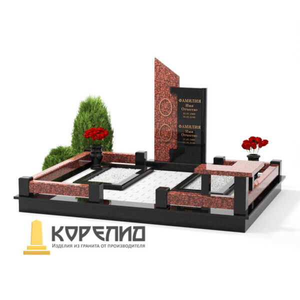 Вертикальный из цветного гранита Ц-19