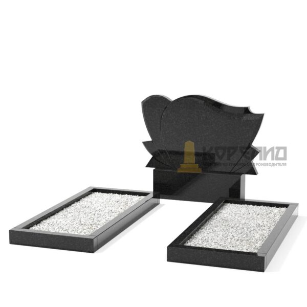 Двойные памятники с двумя цветниками