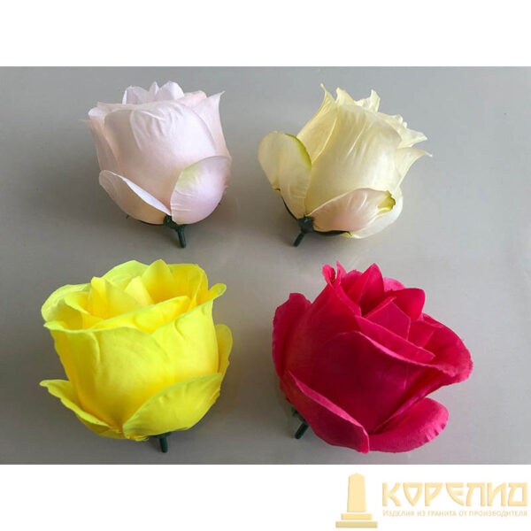 Искуственные цветы 114-2-роза-бутон-декоративная